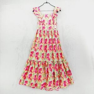 Peyton & Parker - Floral Ruffle Tiered Cotton Summer Maxi Dress P4822
